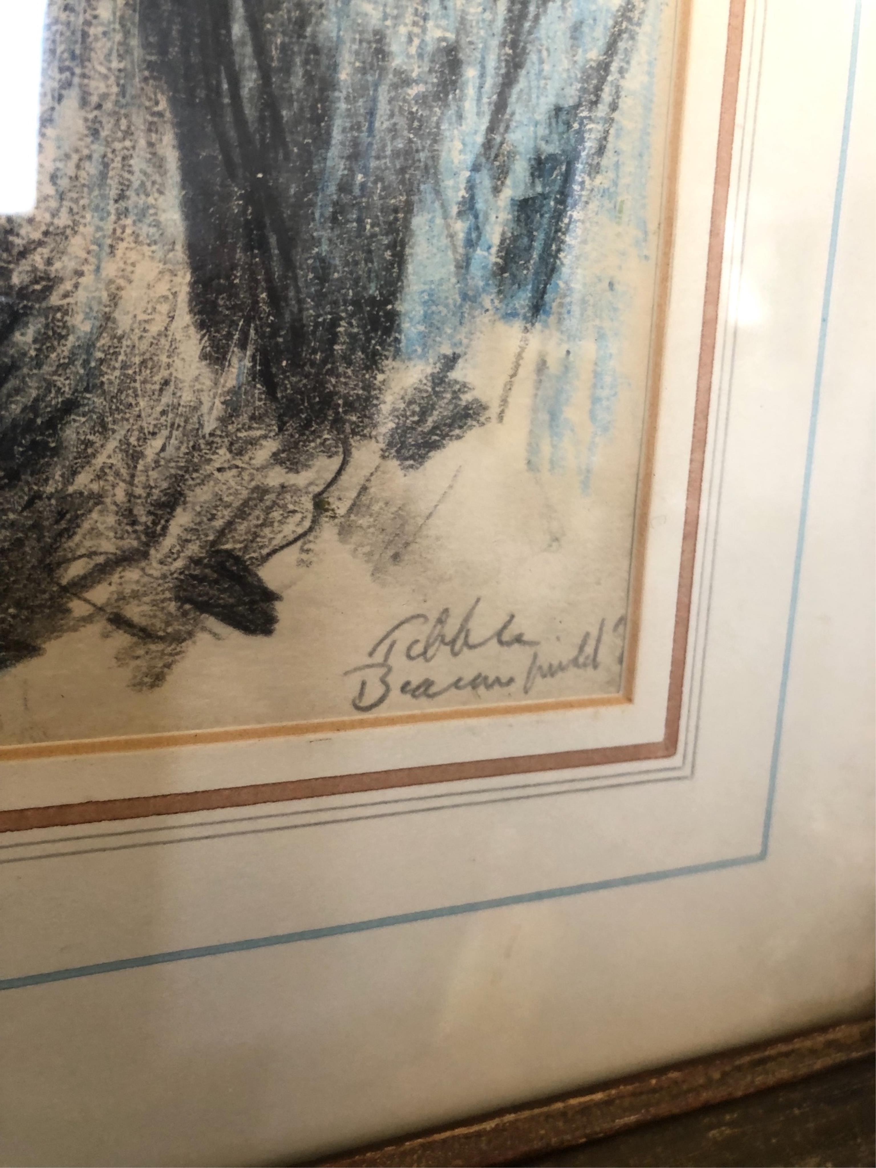 Geoffrey Arthur Tibble (British, 1909-1952), conté crayon on paper, 'Crayon Drawing, 1945', signed in pencil, 24.5 x 16cm. Condition - fair to good